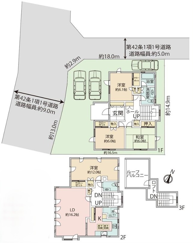 町田市本町田の中古戸建ての間取図の写真