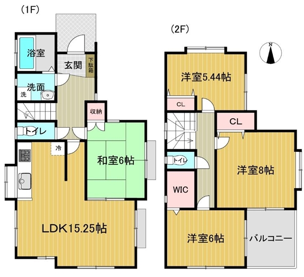 町田市鶴川4丁目の中古戸建ての間取図の写真