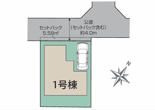相模原市中央区緑が丘1丁目の新築戸建て1の区画図の写真