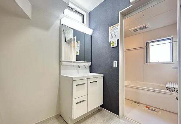 相模原市中央区宮下本町3丁目の新築戸建て2の洗面化粧台の写真