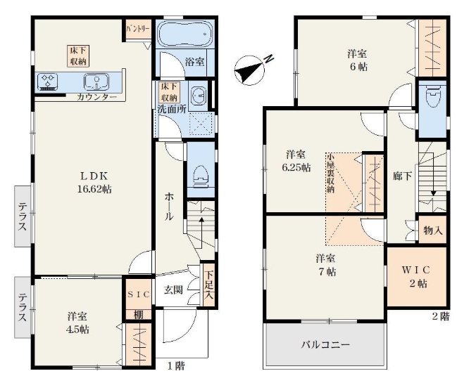 相模原市中央区田名の新築戸建て3の間取図の写真