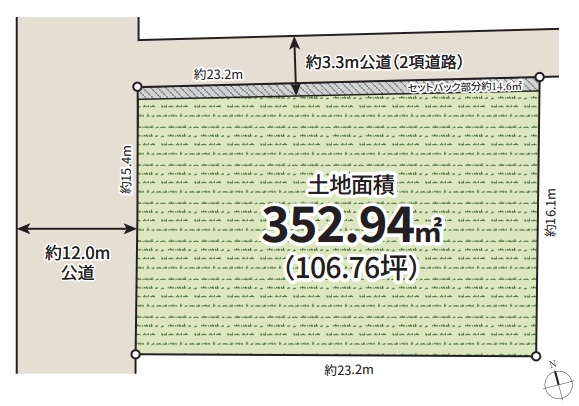 相模原市緑区橋本5丁目の土地の区画図
