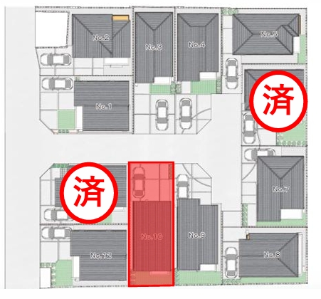 相模原市緑区東橋本3丁目の新築戸建て10の区画図の写真