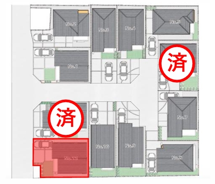 相模原市緑区東橋本3丁目の新築戸建て12の区画図の写真