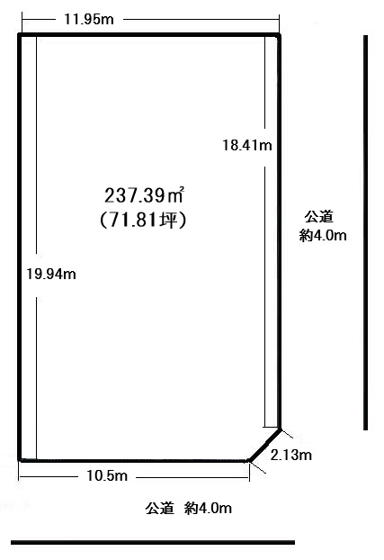 相模原市緑区大島の土地の区画図