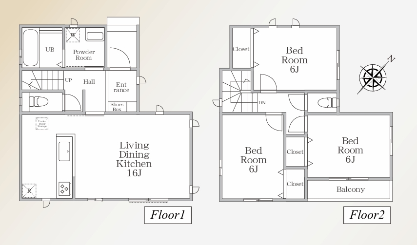 相模原市南区東大沼4丁目の新築戸建てAの間取図の写真