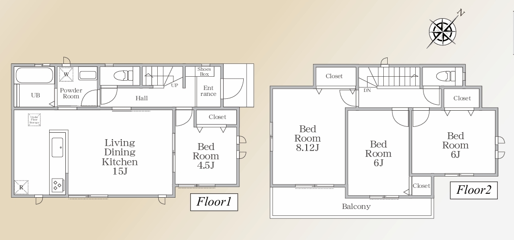 相模原市南区東大沼4丁目の新築戸建てDの間取図の写真