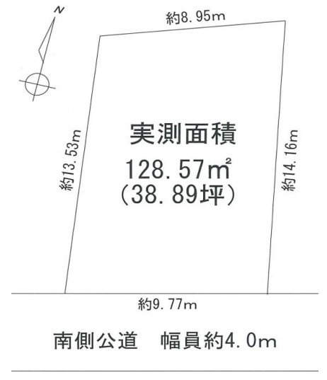 相模原市南区上鶴間1丁目の土地の区画図