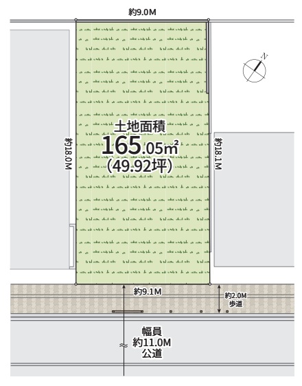 相模原市南区上鶴間6丁目の土地の区画図