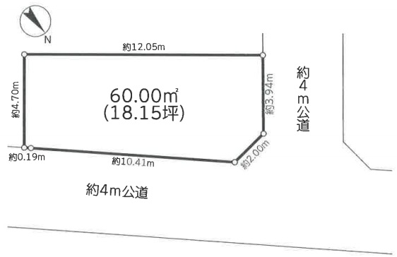 相模原市南区西大沼3丁目の土地の区画図