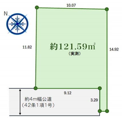 相模原市南区大野台5丁目の土地の区画図