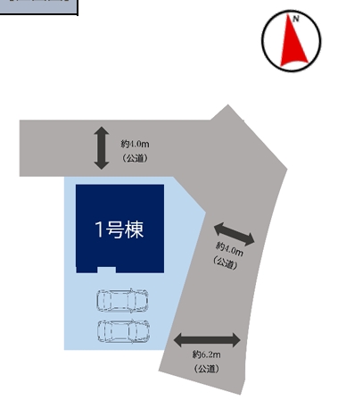 相模原市緑区町屋2丁目の新築戸建て1の区画図の写真