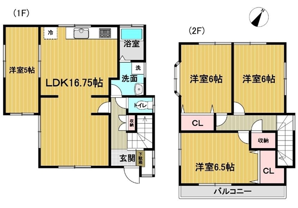 八王子市加住町2丁目の中古戸建ての間取図の写真