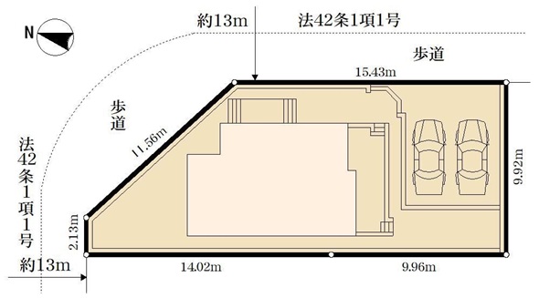八王子市片倉町の新築戸建ての区画図