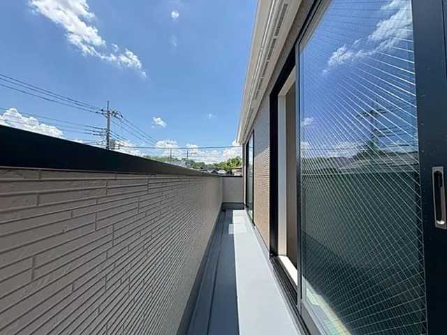 八王子市清川町の新築戸建て1号棟のバルコニーの写真