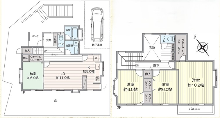 八王子市南大沢4丁目の中古戸建ての間取図の写真