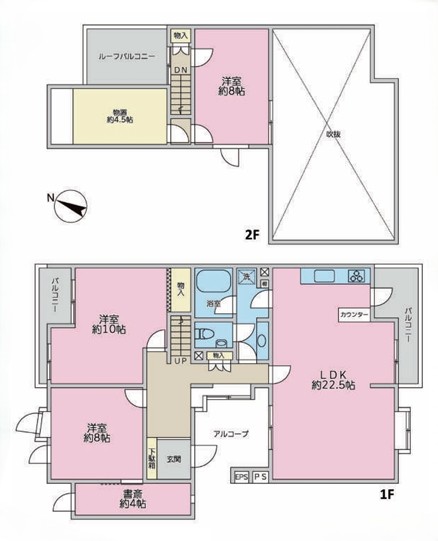 八王子市南大沢5丁目の中古マンションの間取図の写真