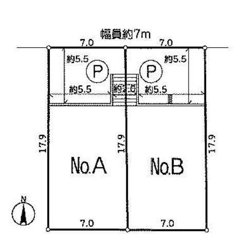 八王子市元八王子町3丁目の新築戸建ての区画図