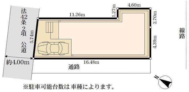 八王子市並木町の新築戸建ての区画図