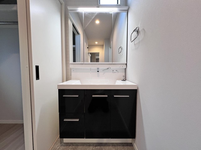 八王子市楢原町の新築戸建て5号棟の洗面化粧台1の写真