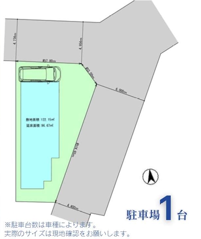 町田市旭町2丁目の新築戸建ての区画図の写真