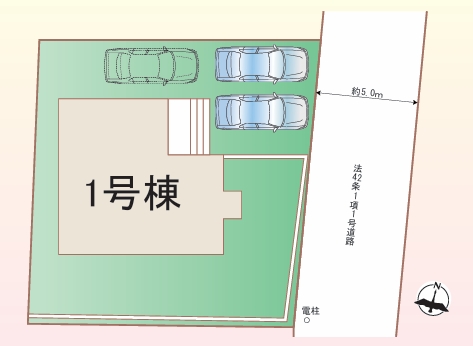 町田市本町田の新築戸建ての区画図の写真