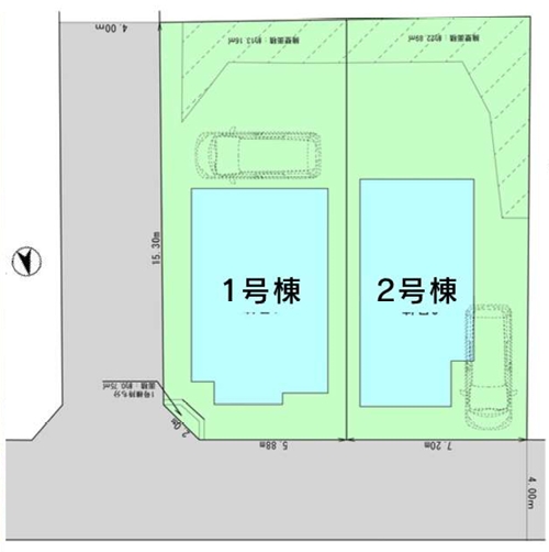 町田市本町田の新築戸建て1の区画図の写真