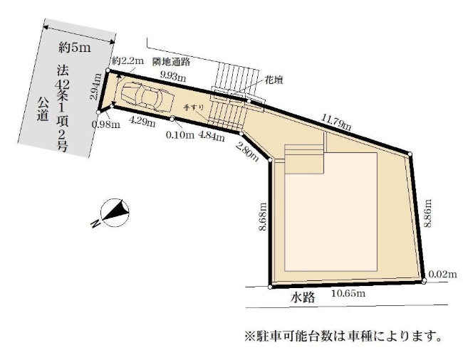 町田市高ヶ坂7丁目の新築戸建ての区画図の写真