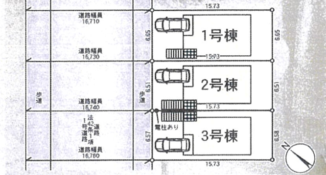 町田市鶴川4丁目の新築戸建て1の区画図の写真