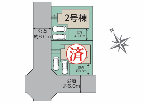 町田市鶴川４丁目の新築戸建て2の区画図の写真