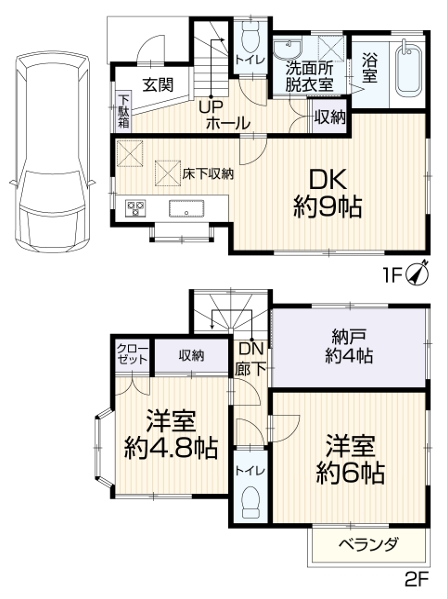 相模原市中央区光が丘3丁目の中古戸建ての間取図の写真