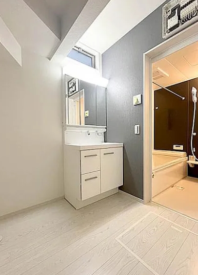 相模原市中央区小山1丁目の新築戸建ての洗面化粧台の写真