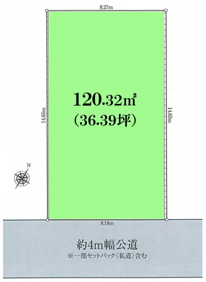 相模原市南区新磯野3丁目の土地の区画図