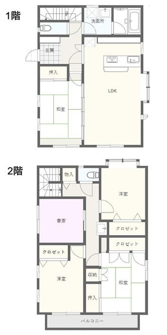 相模原市南区上鶴間の中古戸建ての間取図の写真