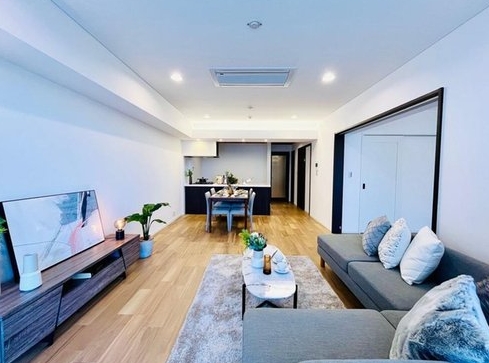 相模原市南区古淵2丁目の中古マンションのリビングの写真
