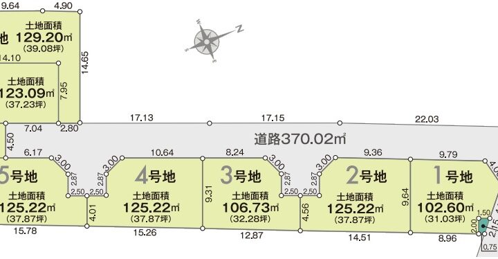 相模原市南区若松6丁目の土地の区画図