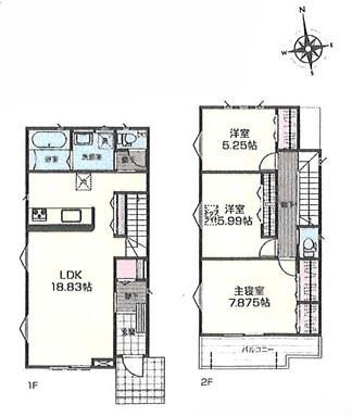 町田市相原町新築戸建て10号棟の間取図の写真