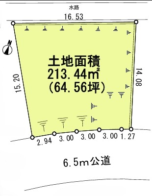 町田市本町田の土地の区画図の写真