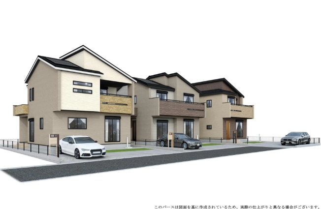 町田市木曽西3丁目の新築戸建て3号棟の外観の写真