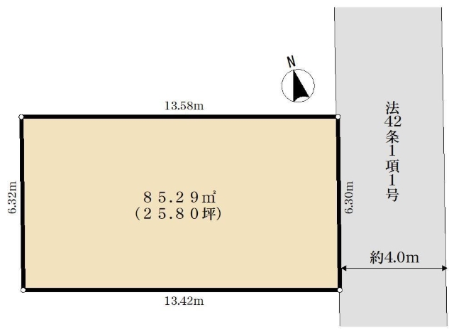 町田市南町田1丁目の土地の区画図の写真