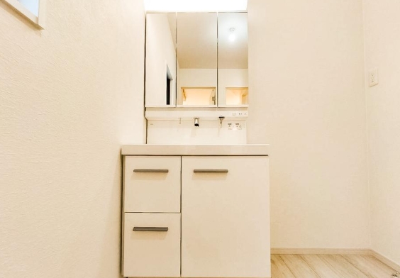 町田市三輪町の新築戸建ての洗面化粧台の写真