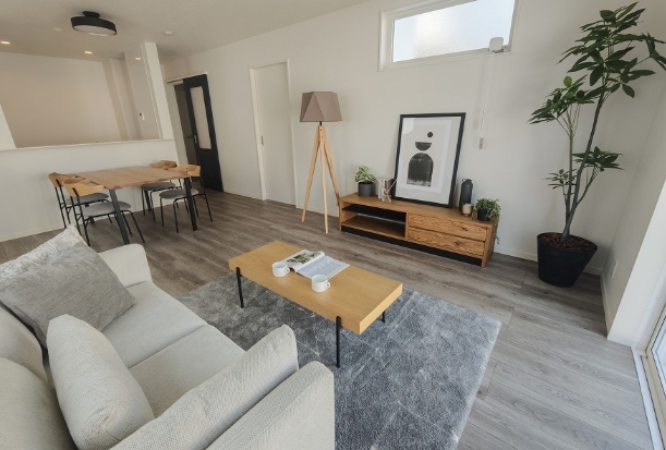 町田市野津田町の新築戸建て4号棟のリビングの写真