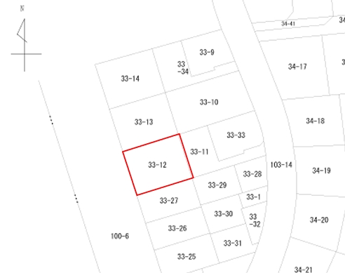 町田市つくし野4丁目の土地の区画図の写真