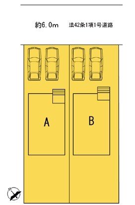 町田市鶴川4丁目の新築戸建てA号棟の区画図の写真