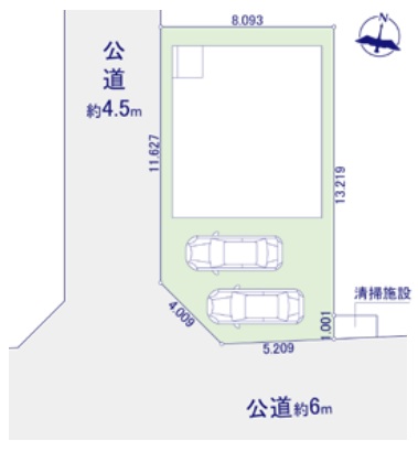 相模原市中央区陽光台4丁目の中古戸建ての区画図