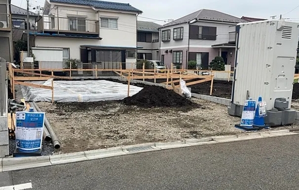 相模原市中央区上溝の新築戸建て1号棟の外観の写真