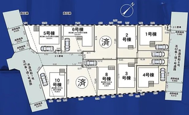 相模原市中央区共和3丁目の新築戸建て3号棟の区画図の写真
