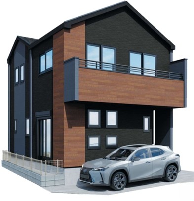 相模原市中央区南橋本1丁目の新築戸建て1号棟の外観の写真