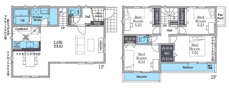相模原市中央区宮下本町2丁目の新築戸建ての間取図の写真