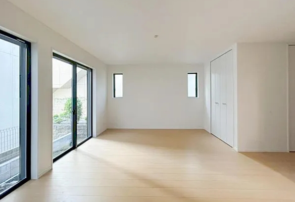 相模原市中央区横山3丁目の新築戸建てA号棟のリビングの写真